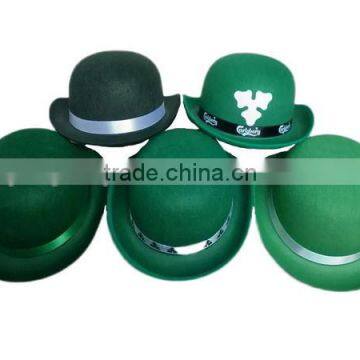 Type of St. Patrick's Day Vintage Style Men's Green Custom Wool Felt Slash Top Hat for Promotional Gifts Made in China photo-5