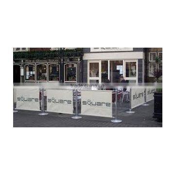 advertising Cafe barrier stand/breeze barrier