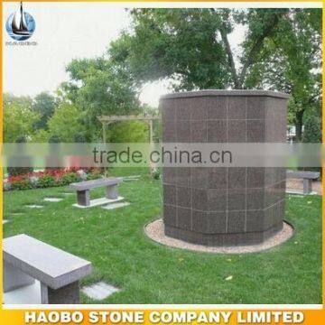 Granite columbarium with statue for cemetery