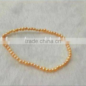 3-4mm Pink Baroque Freshwater Pearl Bracelet photo-5