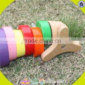 Wholesale Funny Kids Wooden Rainbow Stacking Blocks Toy Wonderful Toddler Wooden Rainbow Stacking Blocks Toy W13D110 photo-2