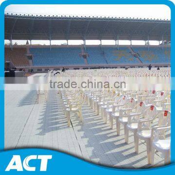 Convenient installed stadium temporary flooring for events