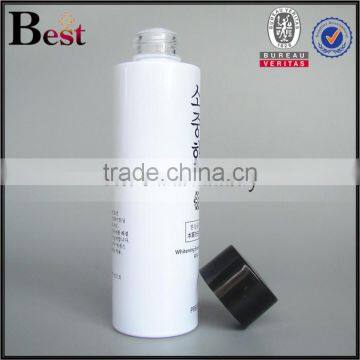 China Cosmetic 30ml 50ml 100ml White Glass Bottle Silk Screen Printing Bottle Glass With Black Cap for Lotion Toner photo-2