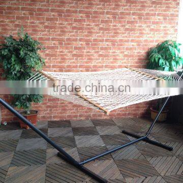 Red and Tan Stripe 12FT Rope Hammock Combo With Stand, Pad and Pillow photo-3