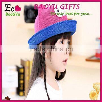 2015 Promotion Children's Full colour straw hat & bucket cap