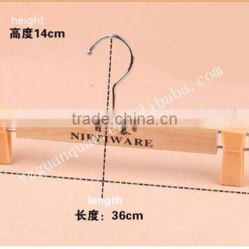 Trousers Hanger With Hooks Clamps for Plastic Pants Wooden Hanger photo-5