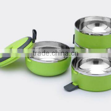 Stainless Steel Lunch Box 3 Layer Food Carrier Colorful Tiffin Box photo-5