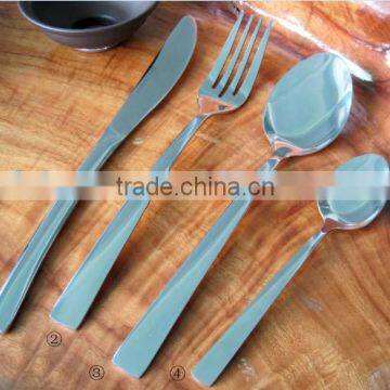 Long handle durable rust proof 410 stainless steel table flatware