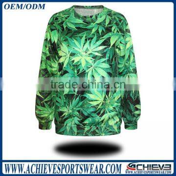 2017 man sports wear sublimation crewneck sweatshirt with pockets