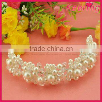 china wholesale pearl flower bridal hair accessories for wedding WHD-011