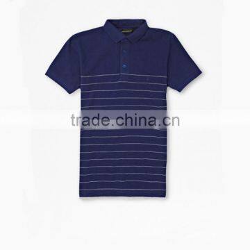 Polyester Men's Stripe Polo t Shirt Printing