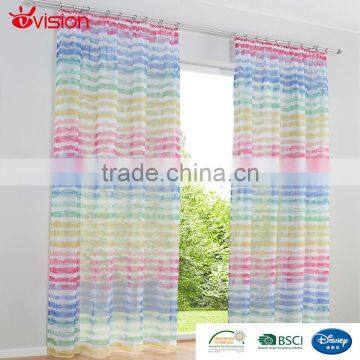 i@home design curtains rainbow designs print ready made digital curtains with loops,window curtains,voile fabrics