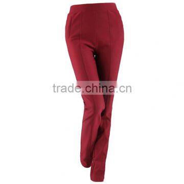 Factory High Quality and Best Price Women Hot Sale Summer Autumn High Waist Tight Slim Red Elegant Long Pants photo-3