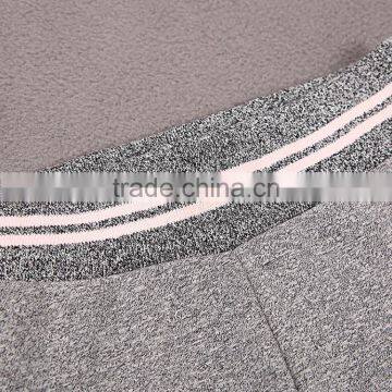 HAODUOYI Girl's Grey Ribbed Waist & Cuff Sporty Pants photo-2