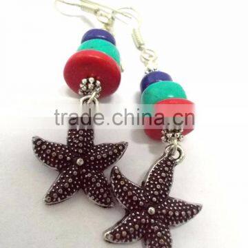 2015 Hot Selling Starfish design beads Earrings