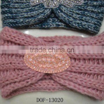 Fashion Winter Popular Button Knitted Hot Headband photo-4
