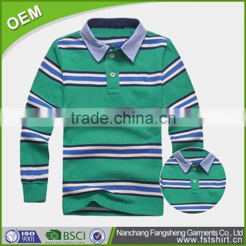 2016 Color Combination Striped Men Stock Polo Shirt photo-3
