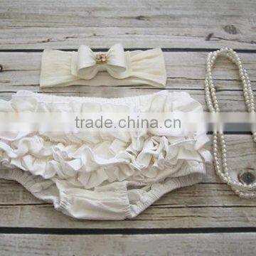 Baby Girl Tutu Bloomers Tulle Ruffles Diaper Cover Matching a Floral Headband Wholesale Factory Price photo-6