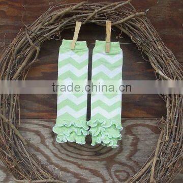 Wholesale Toddlers Kids Knitted Leg Warmers Baby Cotton Ruffle Stripes Legging photo-5