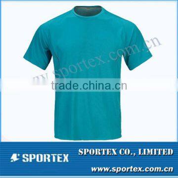 Functional Xiamen Sportex 100%polyester men's o neck t shirt, men's dry fit shirts, men's shirts OEM#13038