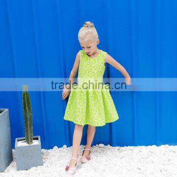 S17625A Kids Pure Cotton Sleeveless Summer Casual Dress