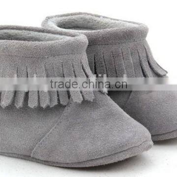 Fashion Suede Leather Baby Boots for Girls Babies photo-3