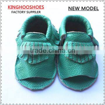 baby genuine leather moccasin shoes sandals