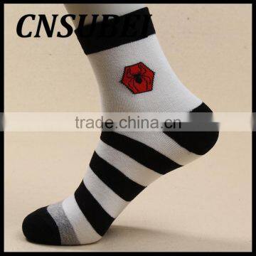 Super Hero Sock Men Stripes Knitted Cotton Sock photo-5