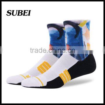20mm/hg Ankle High Colorful 360 Digital Print Man Compression Sport Fashion Sock photo-5