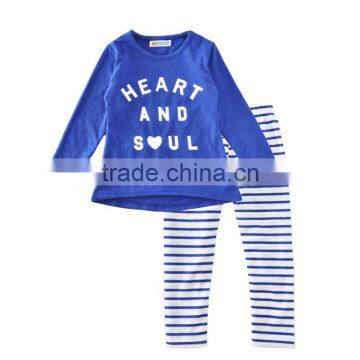 Hot sale 2017 children clothing sets girls