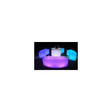 Fashionable illuminated Led Lounge Furniture / Luminous Balcony table sets