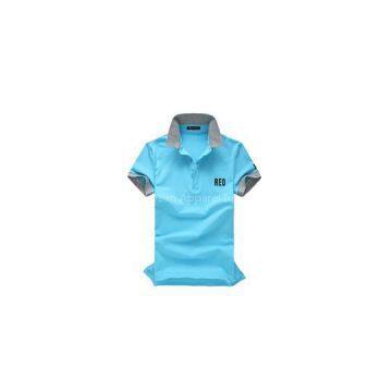 New 100% Cotton Men Short Sleeve Embroidery Polo-shirt