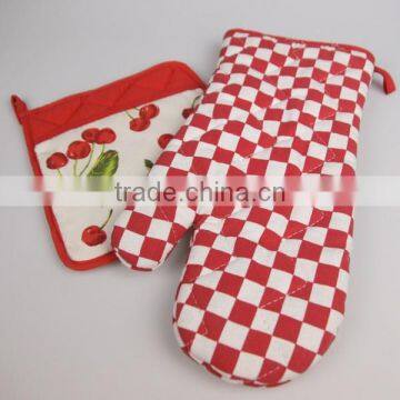 Kitchen Heat Resistant Cloth Glove Pot Holder Cooking Baking Oven Mitt