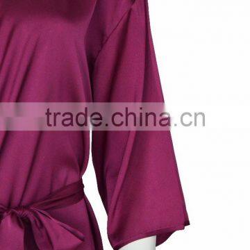 Femme Spandex Satin Chiffon Bath Robe photo-3