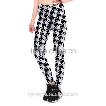 black owl jogging legging /morning xg skeleton rose plus size high waist athletic high waist yoga pants