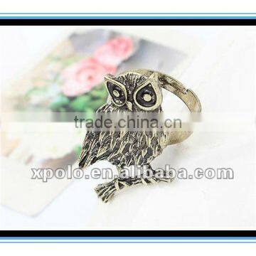 2016 New Korean Fashion design Opening Cute Night Owl Shape Ring