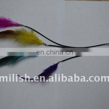 grizzly rooster clip in real feathers hair extension wholesale FHE-0314