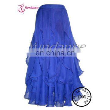 S-40 Blue Chiffon Ballroom Dance Skirt