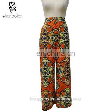 YZ002 Fashionable African Designs High Waist Wide Leg African Print Pants for Women