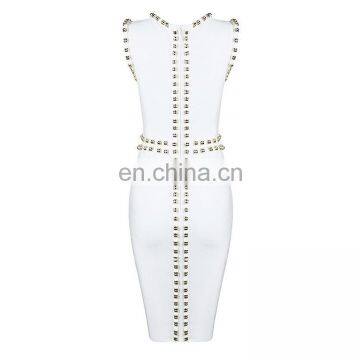 2017 Fashion Black Sleeveless O Neck Vent Heavy Beading Beauty Party Dresses photo-5