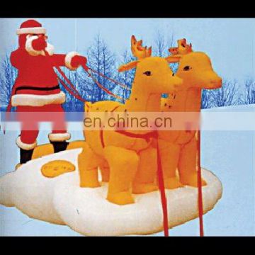 inflatable santa with deer, inflatable christmas santa claus