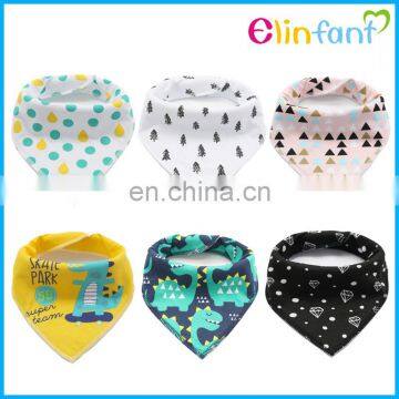 2017 popular organic cotton bandana bib baby drool bibs 6 pack