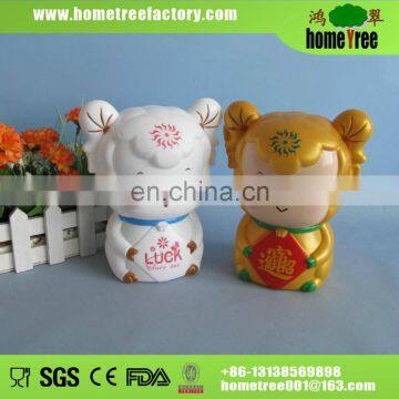 new year lucky cartoon sheep plastic money bank