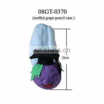 Stuffed Grape Pencil Bags with square college cap! Best Price!