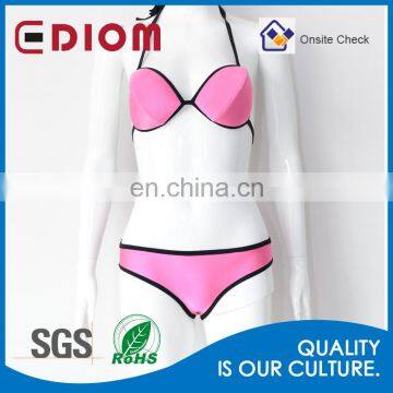 Fashion Sexy swimming neoprene mature woman bikini - solvent resistance ( solvent washable )