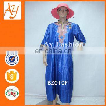 New Style Bazin Fashion African Clothing For Women Traditional Embroidery Long Dress Designs