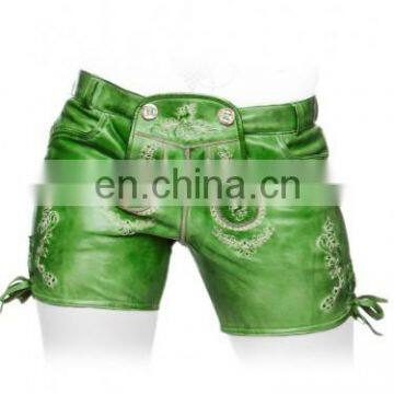 German leather shorts Oktoberfest leathershorts green Women Bavarian-Oktoberfest-Trachten-Short-Lederhosen-All-Size