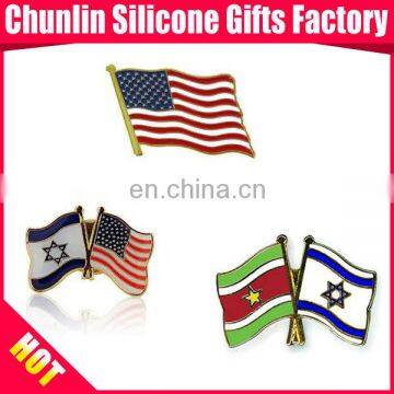 country flag metal lapel pin