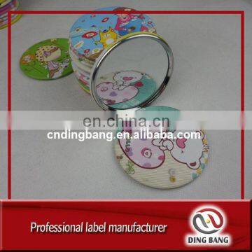 OEM Wholesale 4C Printed Lady's Advertising Gifts Small Pocket Mirror Type Custom Promotional Cheap Metal Mirror