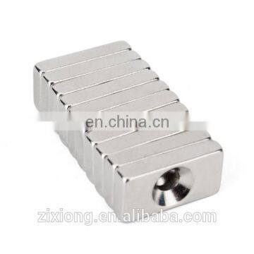 20x10x4mm N35 Rare Earth Neodymium Magnets Strong Block Cuboid With 4mm Hole